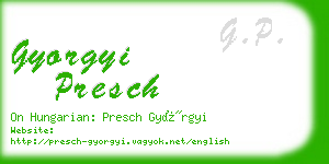 gyorgyi presch business card